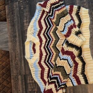 Cider Multicolor Chevron Knit Sweater